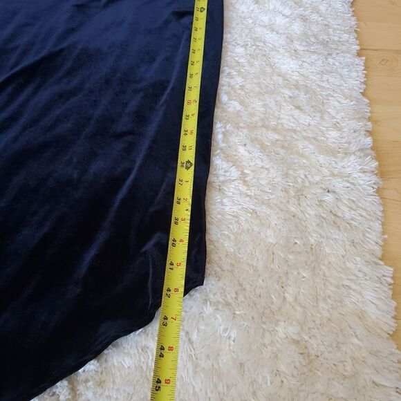 Ariana by Rachel Kaye Y2K Velvet Asimetrical 90s Dress Size 12 Back Vintage Goth - Picture 8 of 8